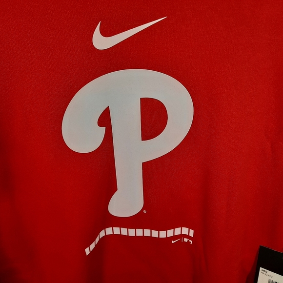 NWT Nike Philadelphia Phillies Logo Legacy Pullover Therma DryFit Hoodie RED - Picture 5 of 6